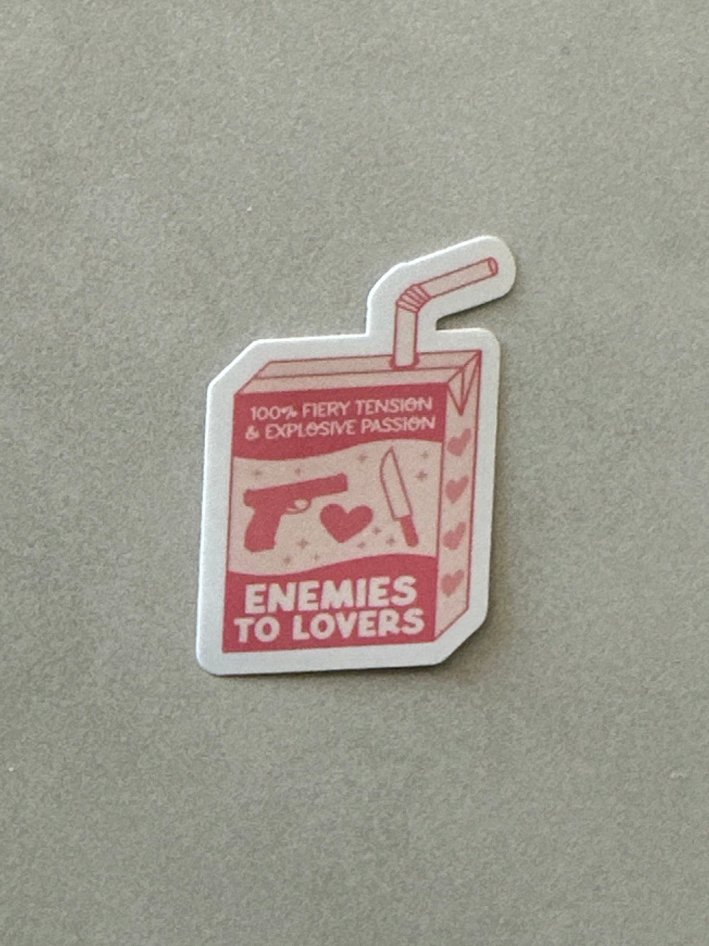 Enemies To Lovers Trope Juice box - Sticker