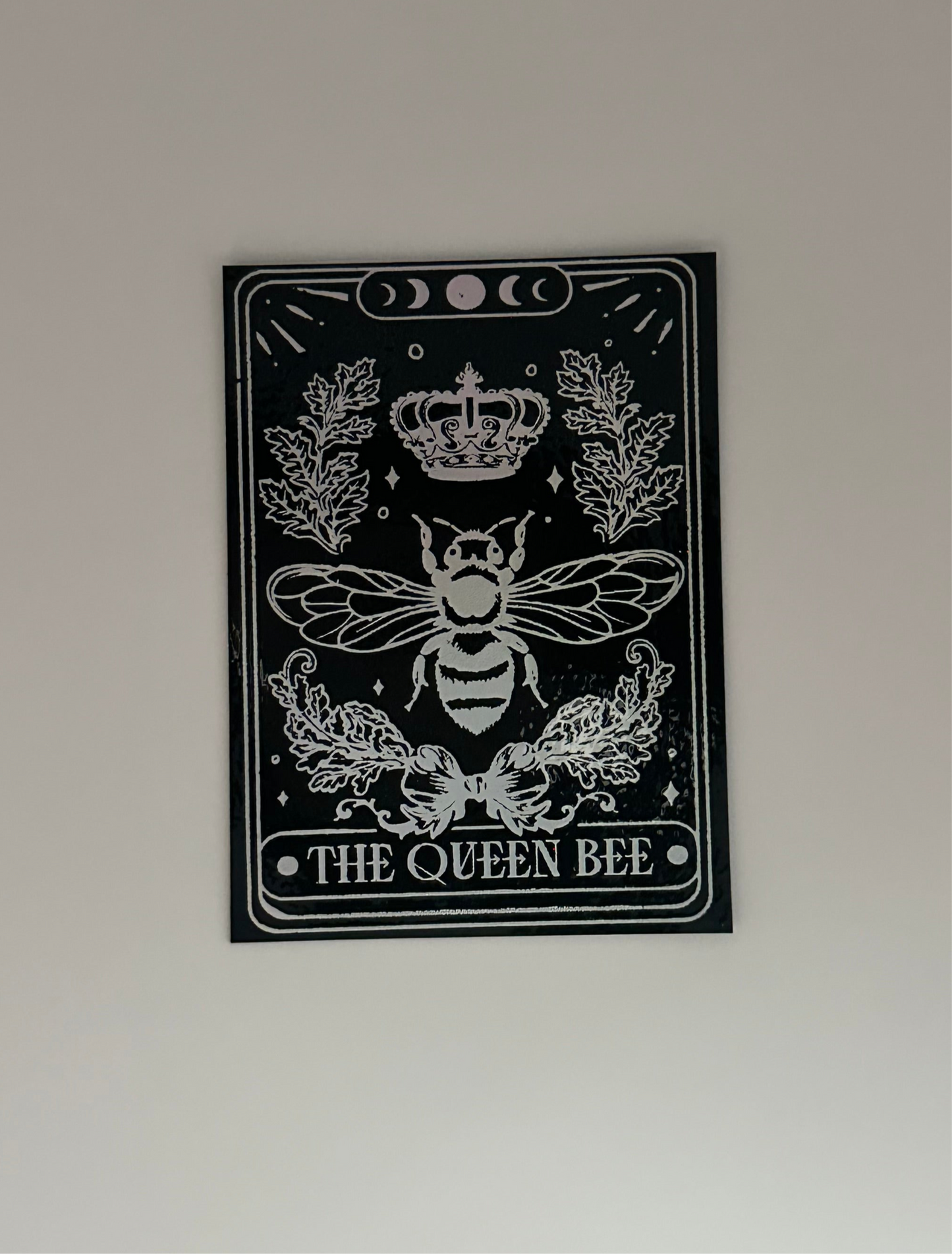 The Queen Bee Tarot Card - Foil Bookmark - (Silver Holographic)