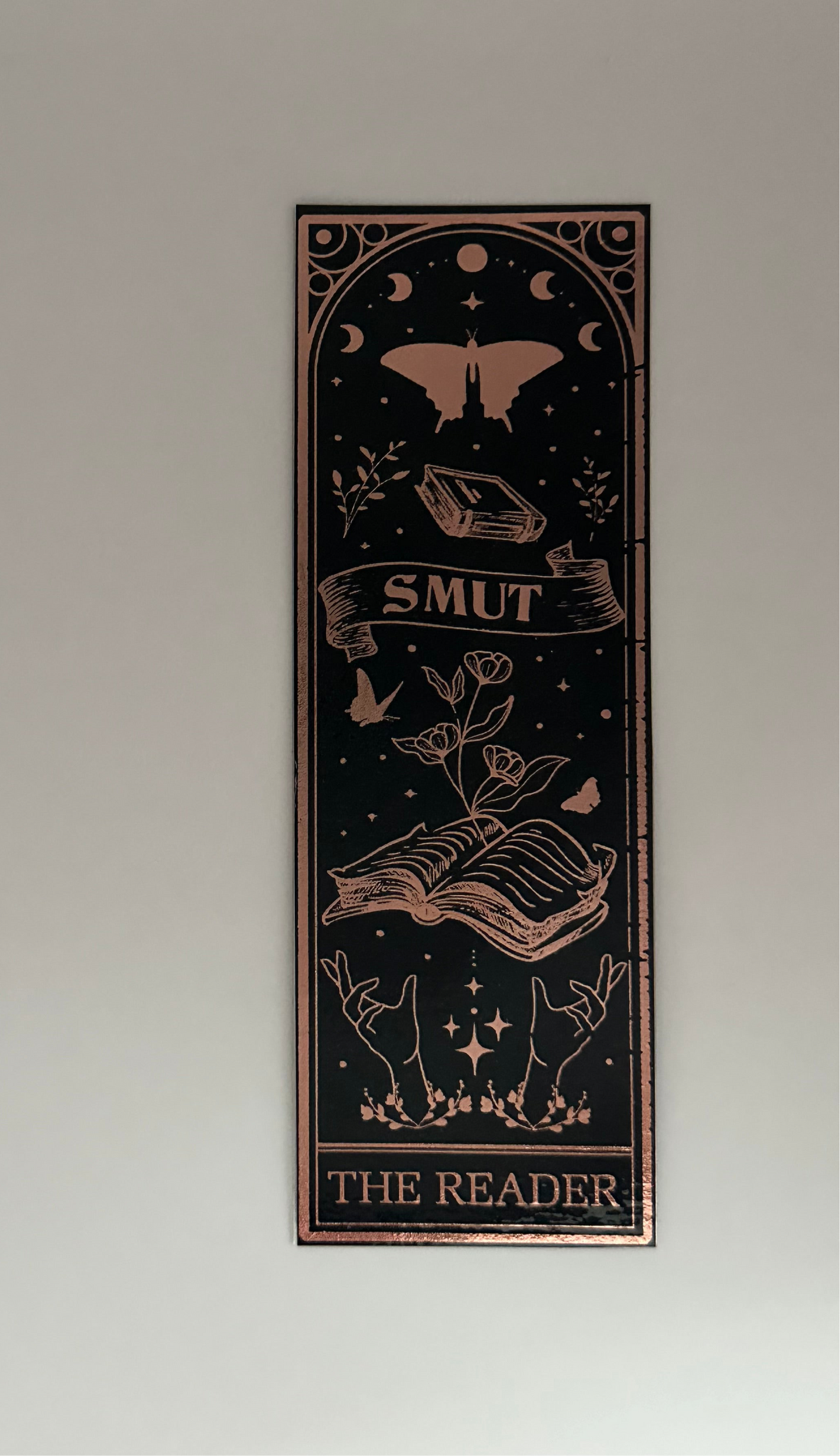 Smut The Reader - Foil Bookmark - (Rose Gold)