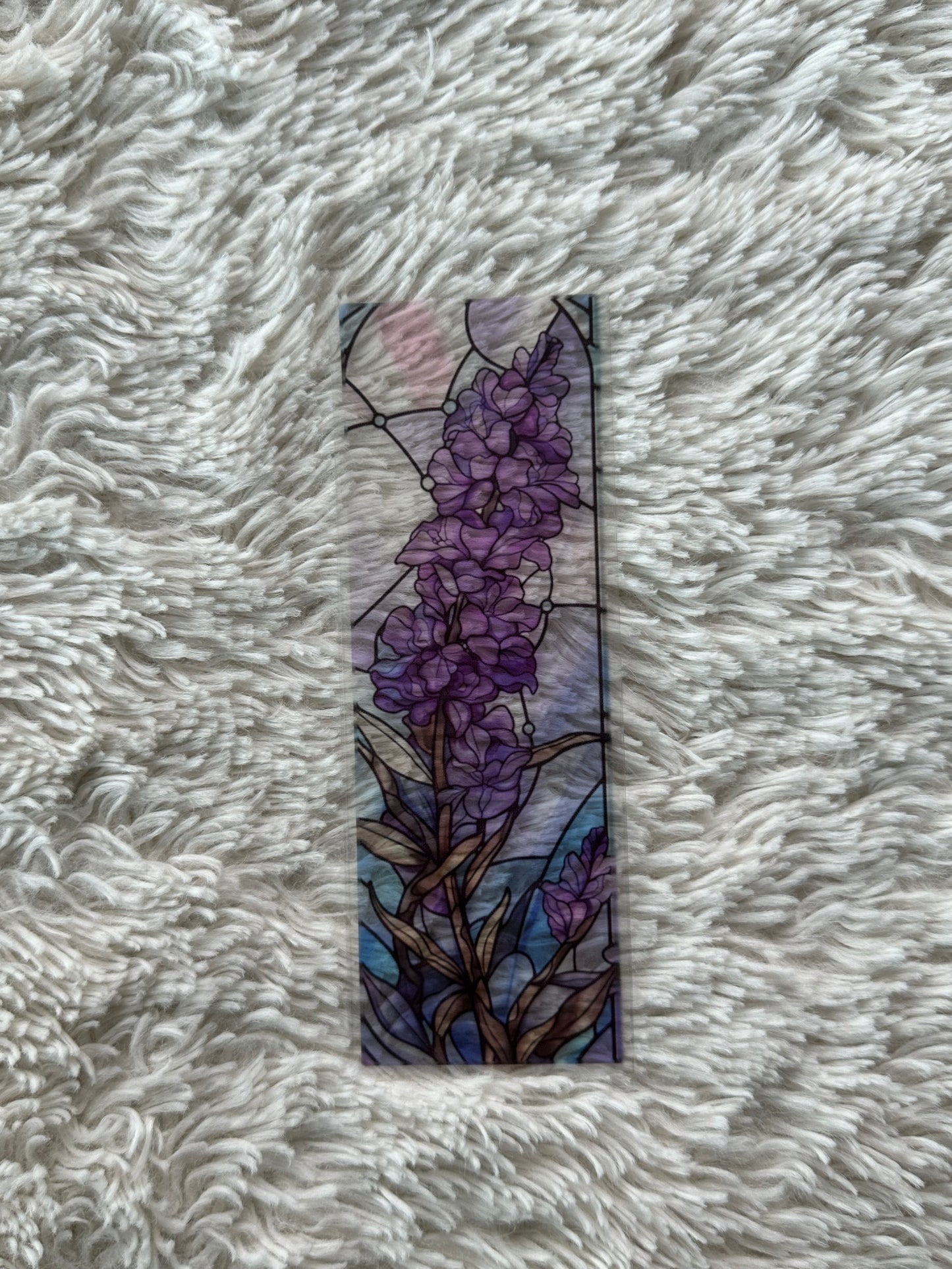 Stained Glass Style Flowers - Bookmark (16)