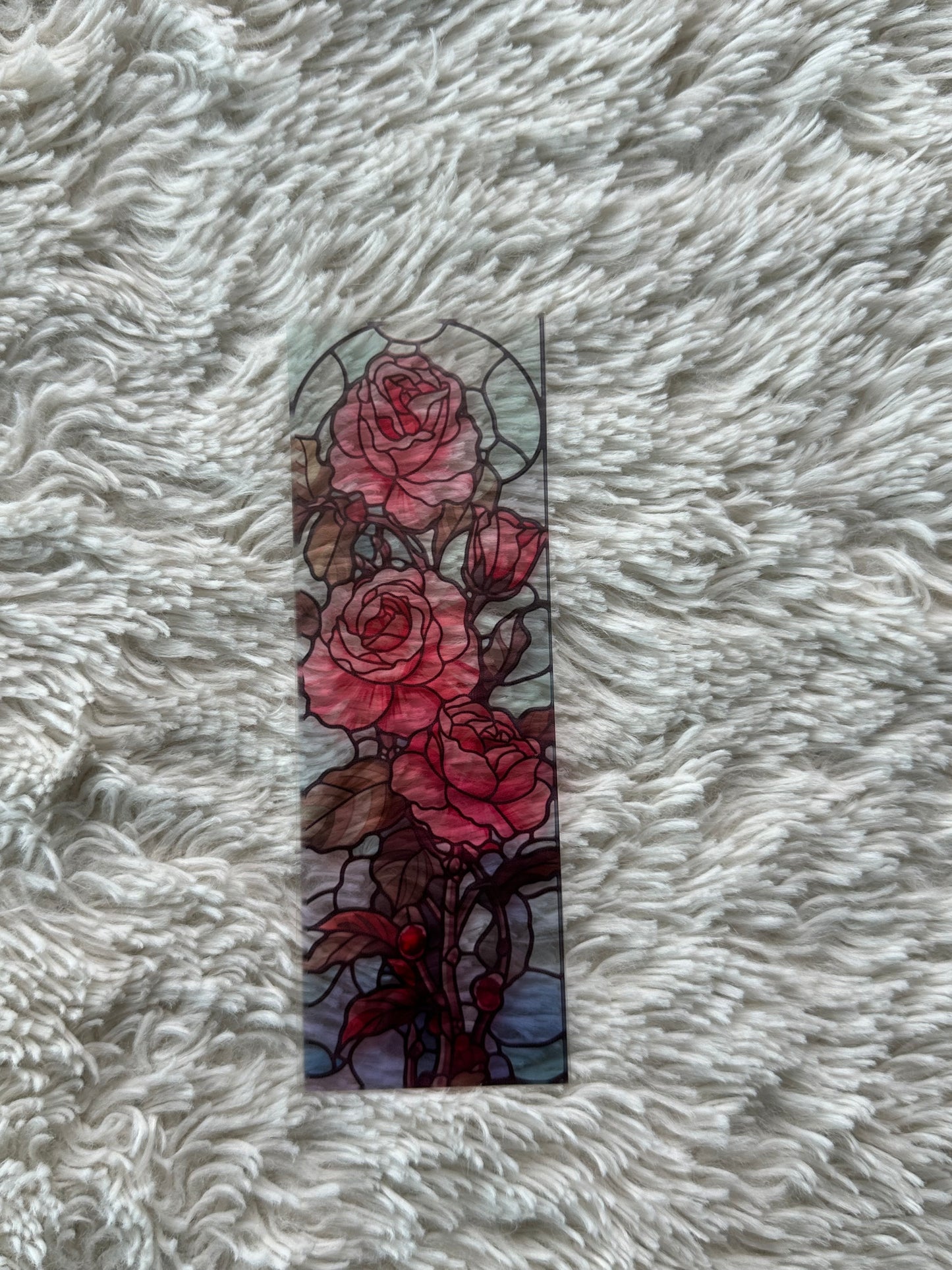 Stained Glass Style Rose - Bookmark (9)