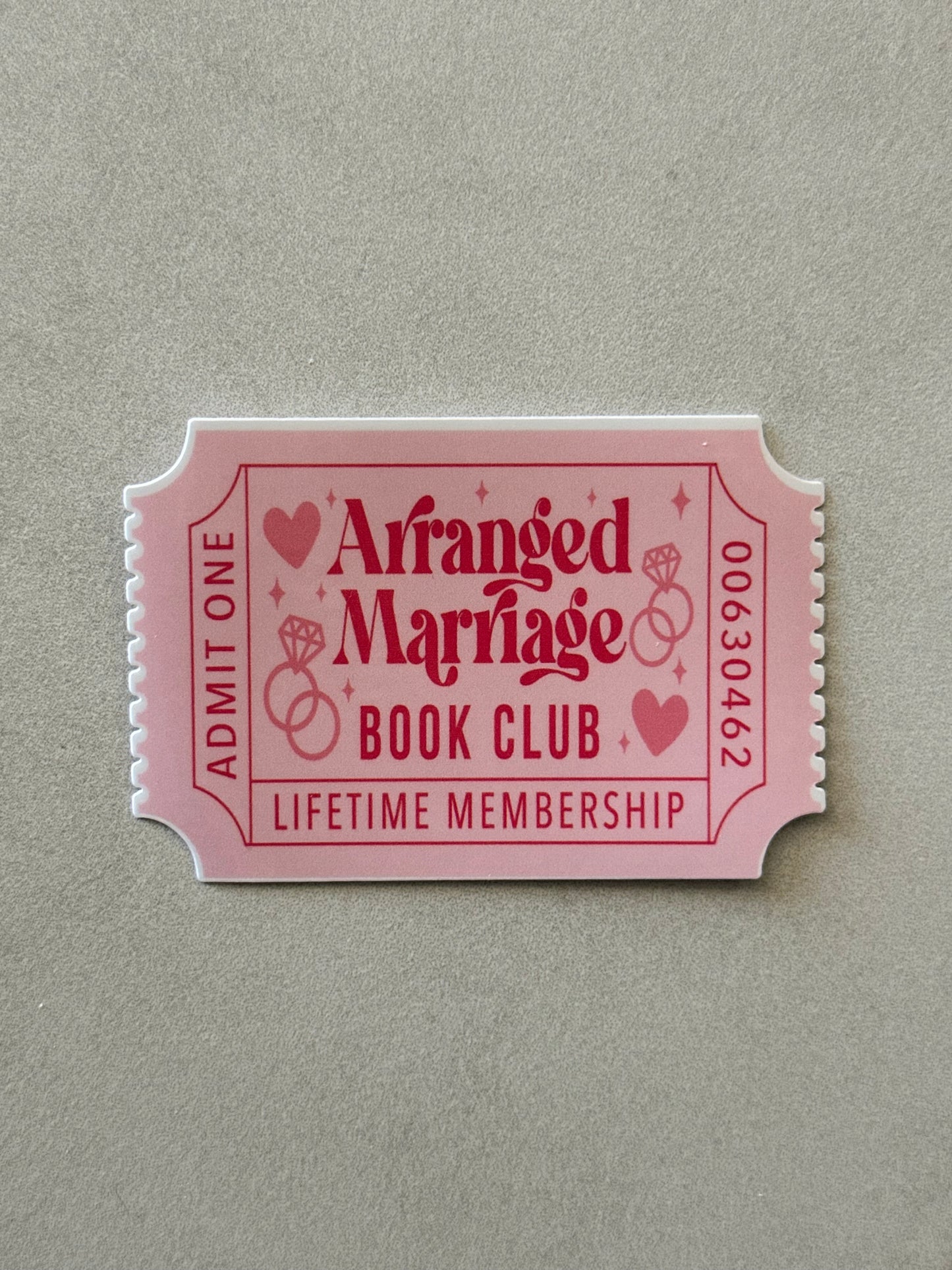 Arranged Marriage Book Club Ticket - Sticker