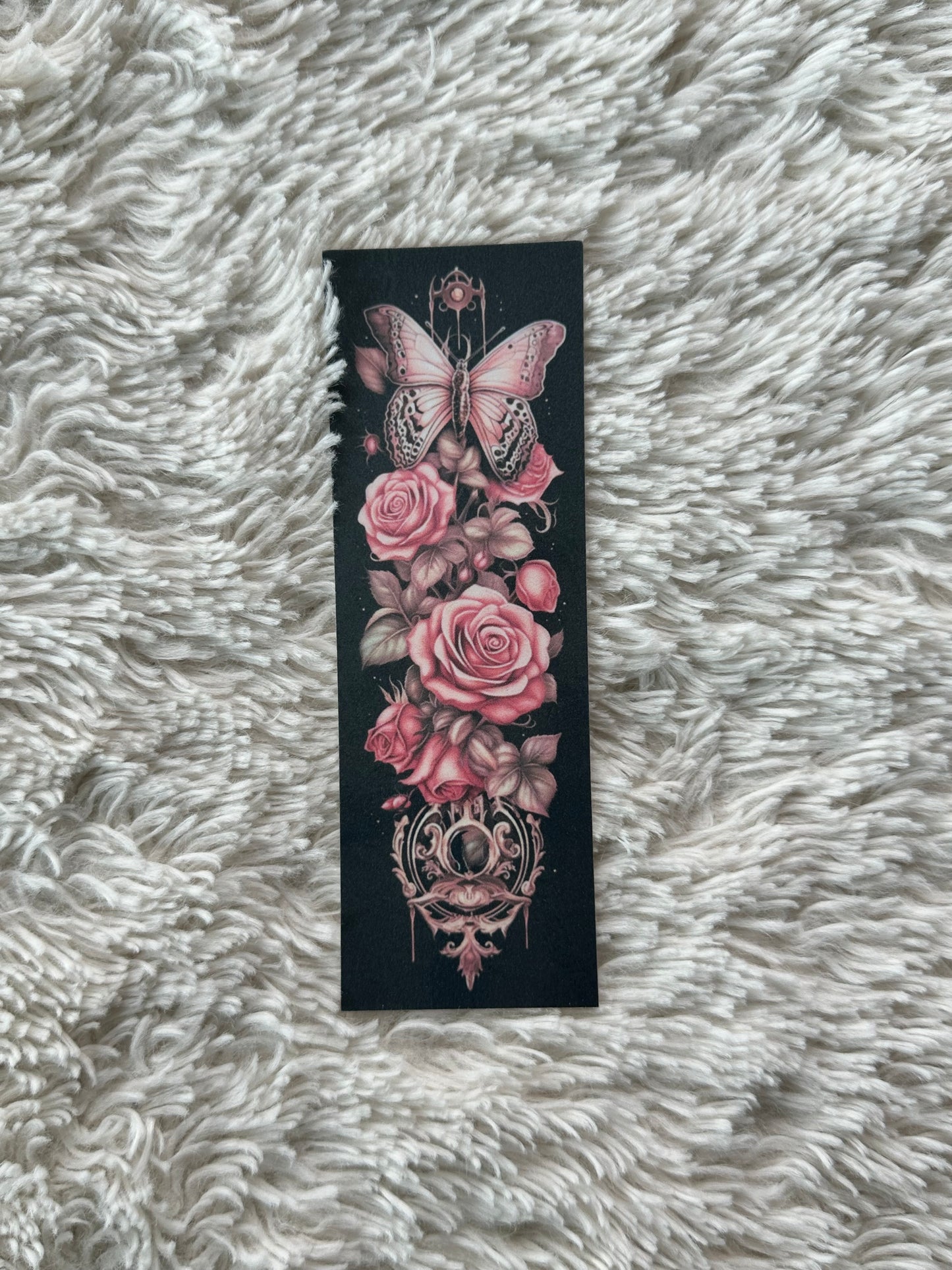 Pink & Bronze Butterfly - Bookmark (20)