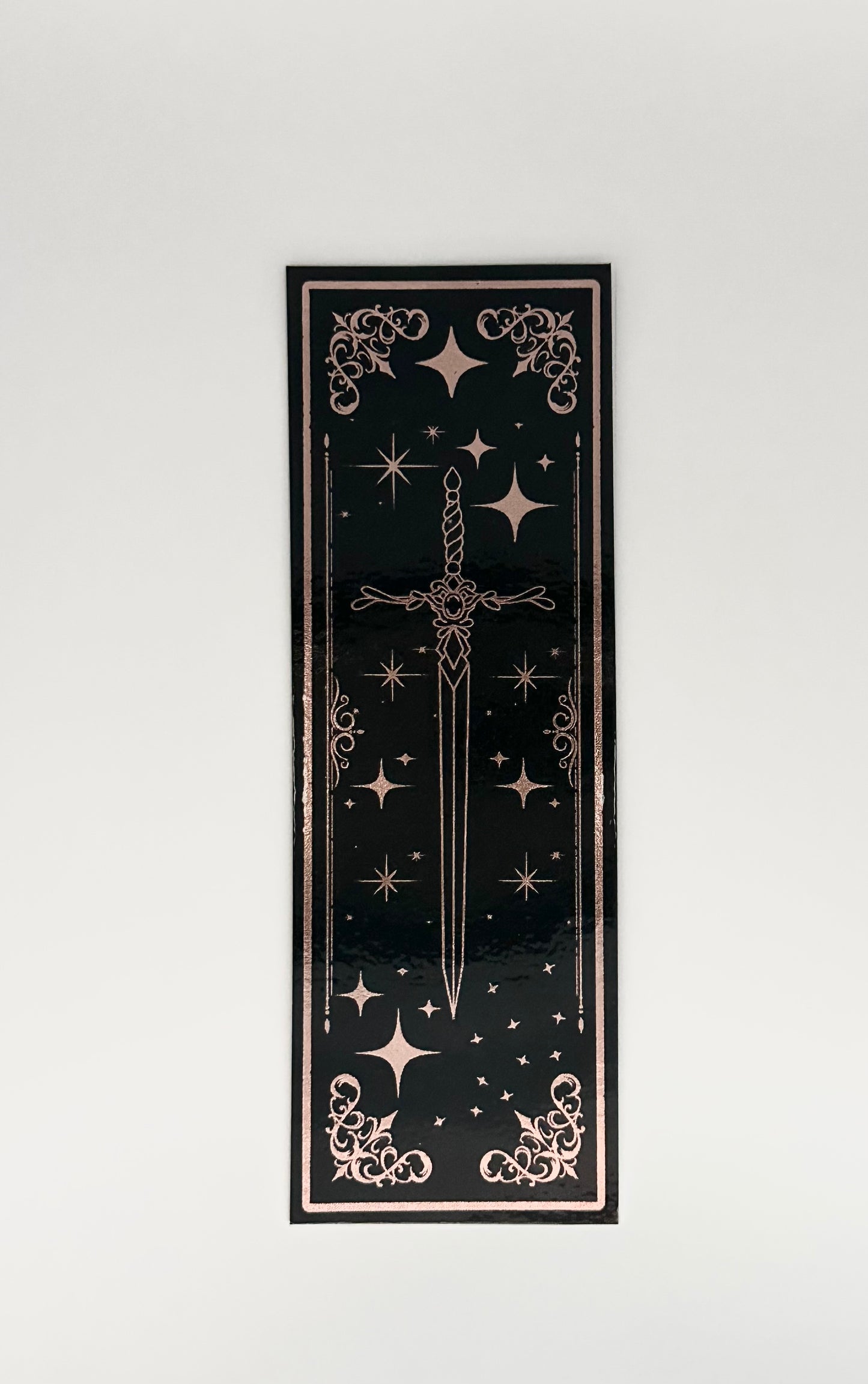 Antique Sword - Foil Bookmark - (Rose Gold)
