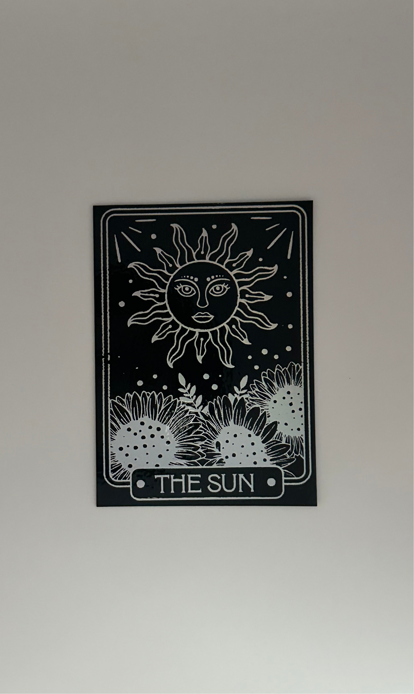 The Sun Tarot Card - Foil Bookmark - (Silver Holographic)