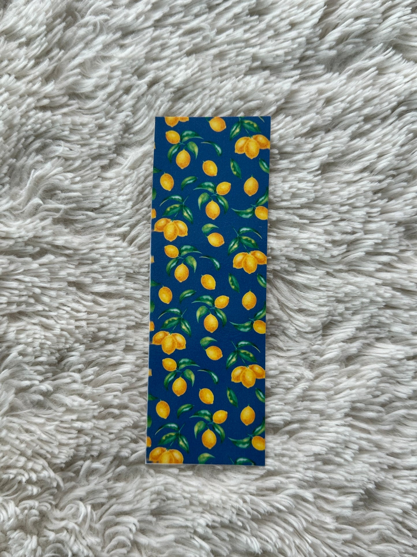 Lemons - Bookmark (Blue Background)