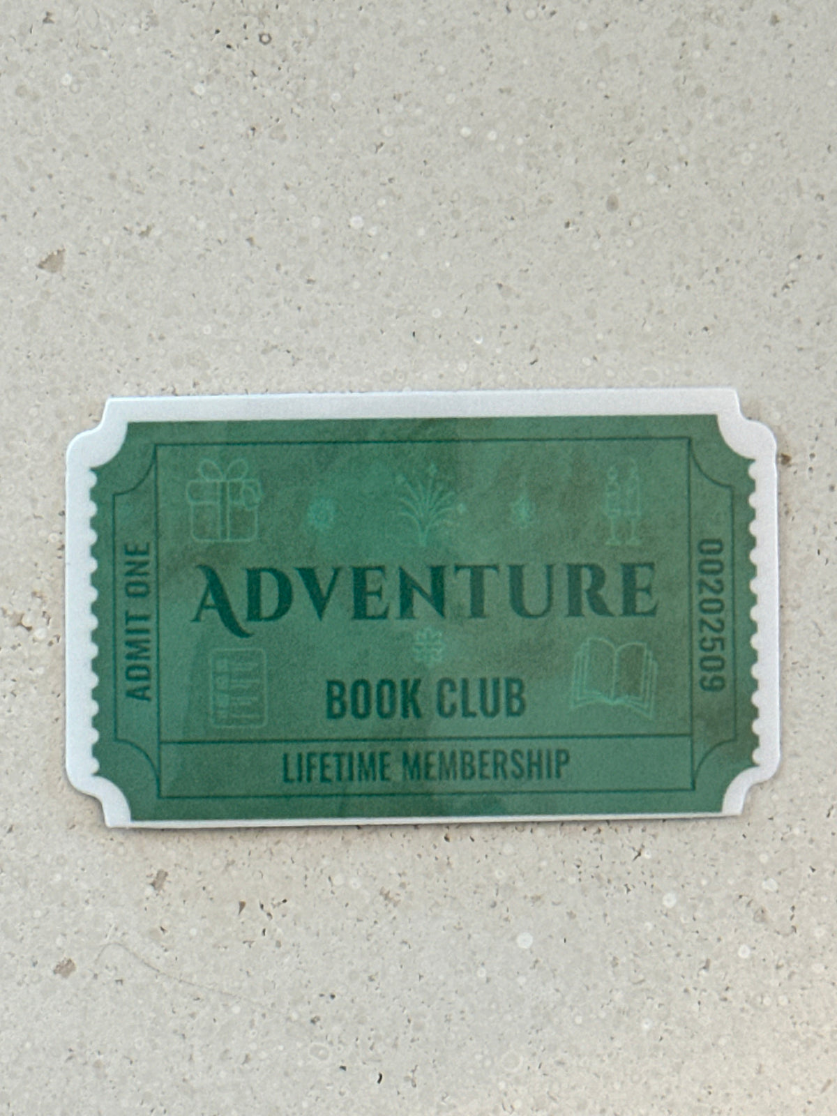 Adventure Book Club Ticket - Sticker