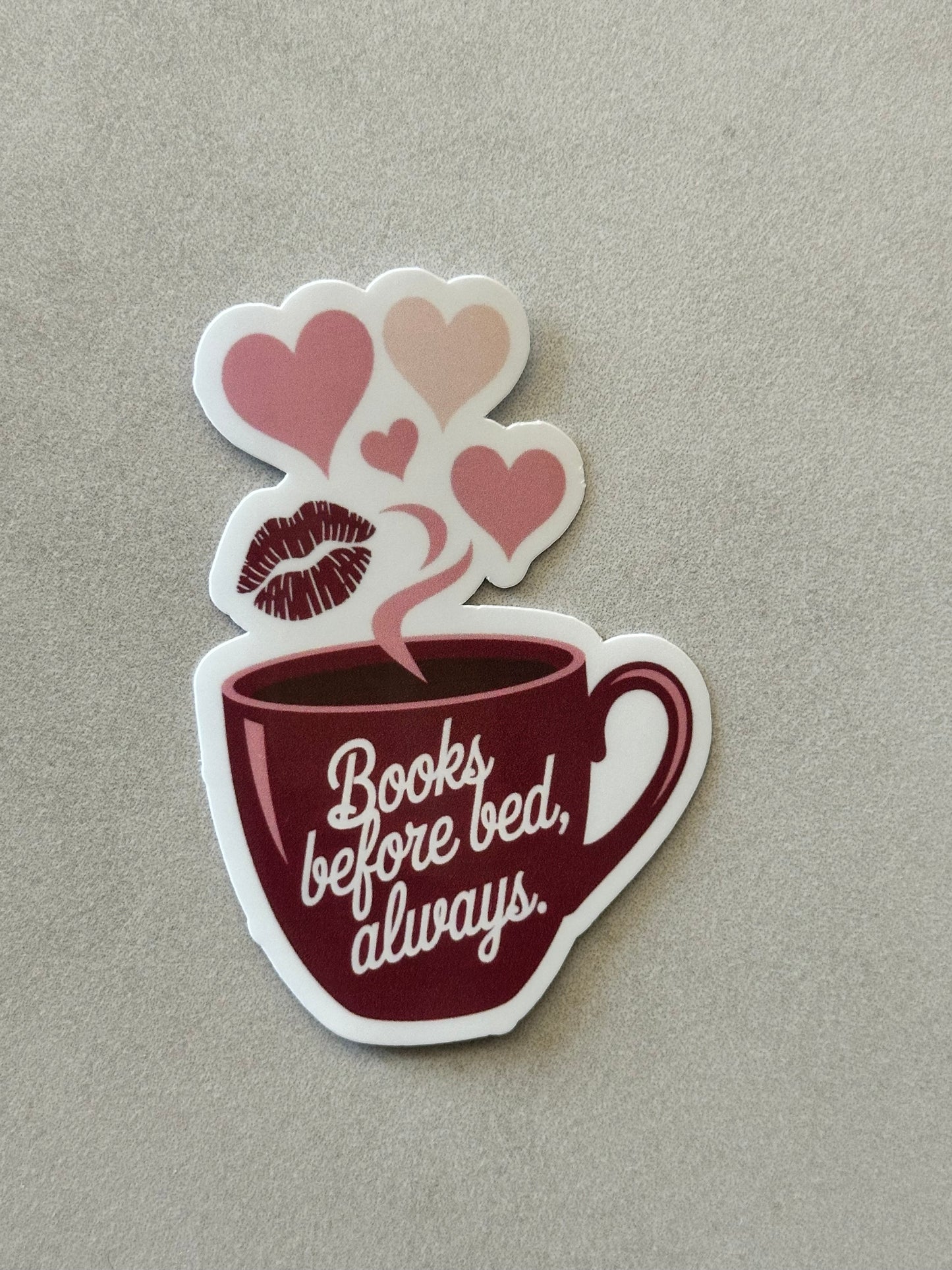 Books Before Bed, Always - Sticker