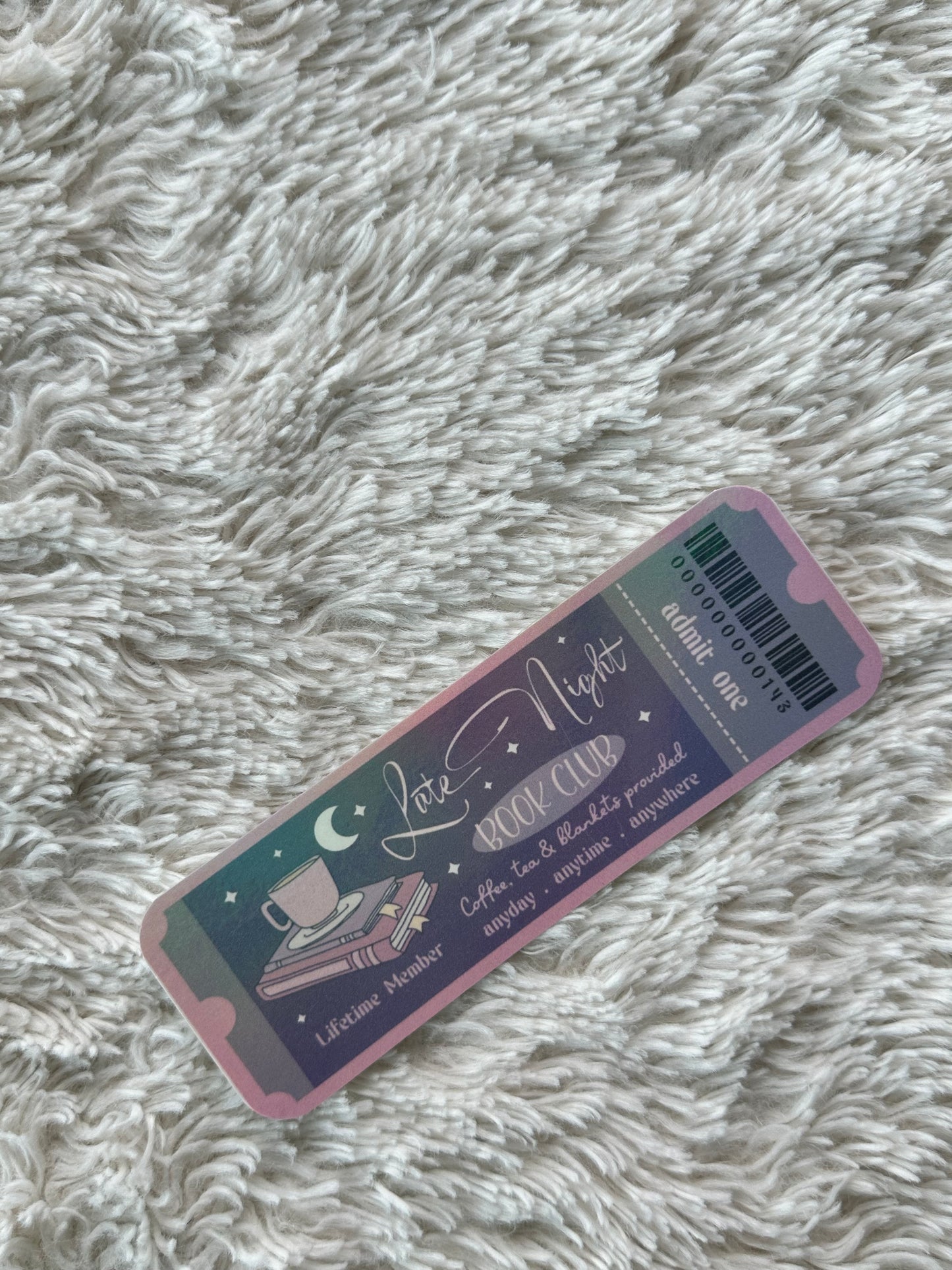 Late Night Book Club - Bookmark (Purple Holographic)