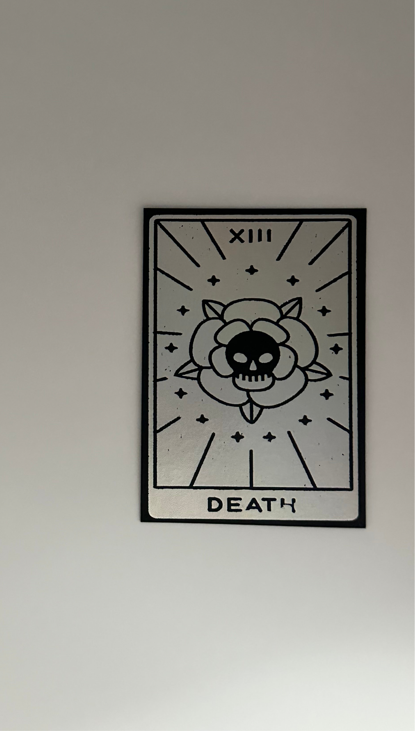 Death Tarot Card - Foil Bookmark - (Silver Holographic)