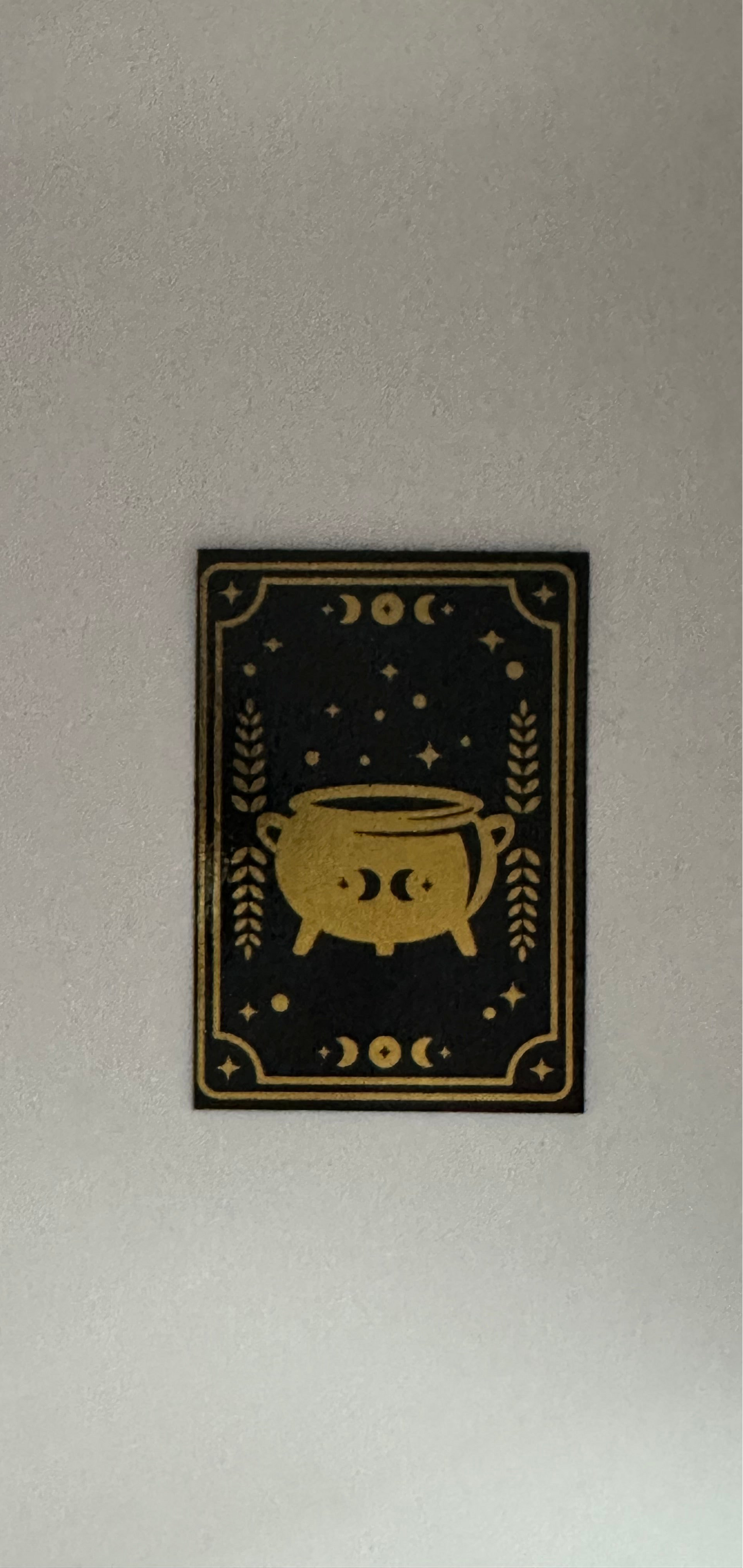 The Cauldron Tarot Card - Foil Bookmark - (Gold)