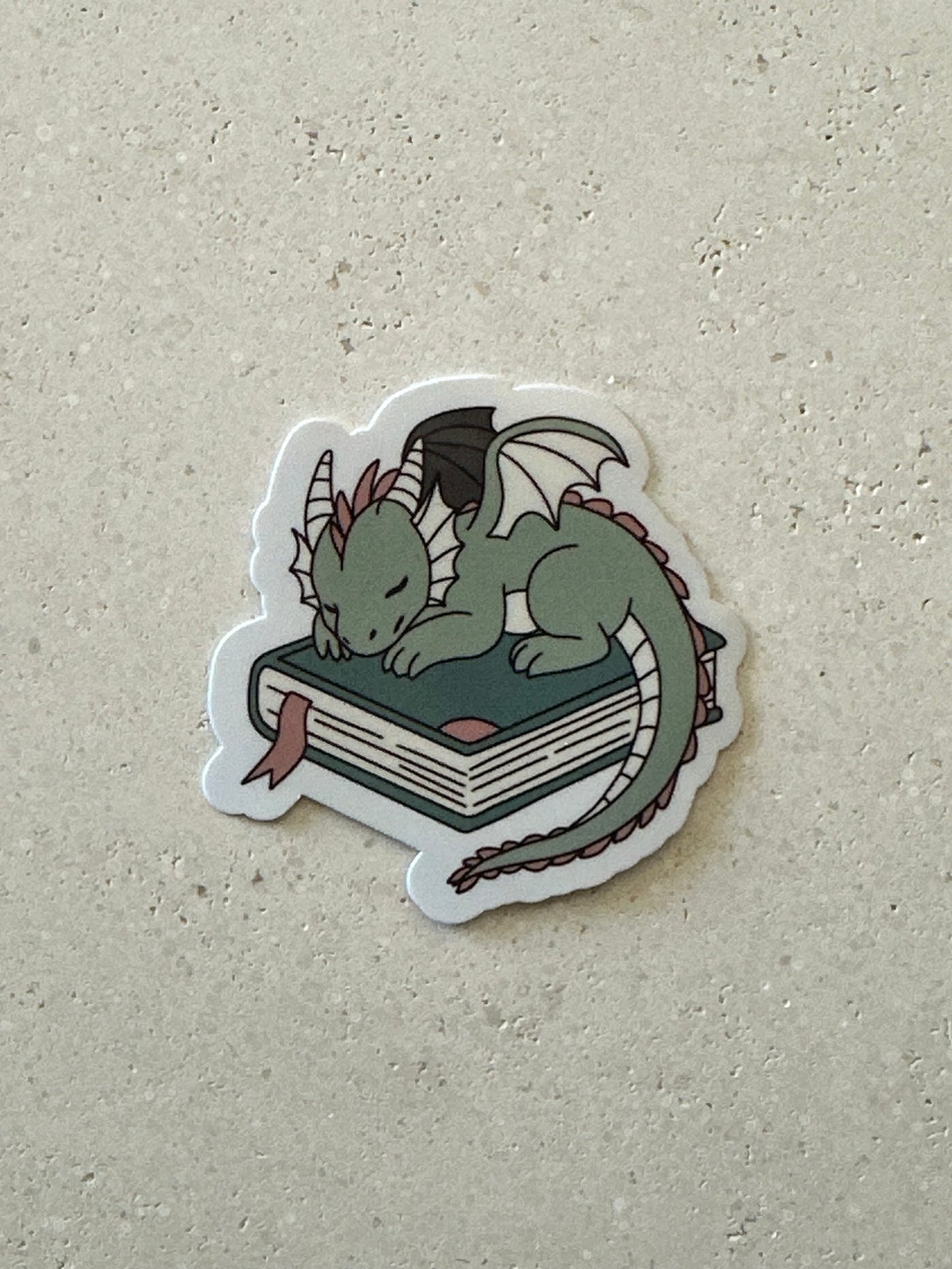 Sleeping Book Dragon - Sticker