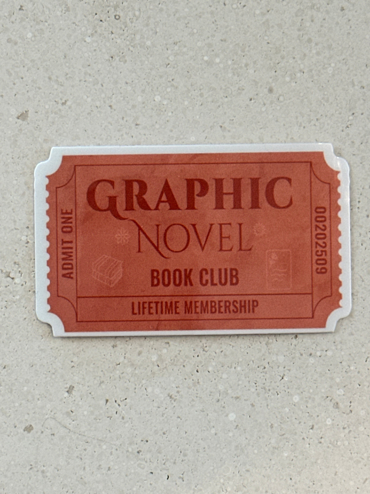 Graphic Novel Book Club Ticket - Sticker