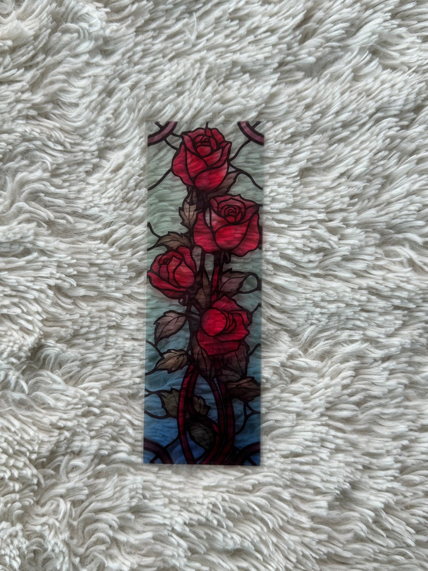 Stained Glass Style Rose - Bookmark (23)
