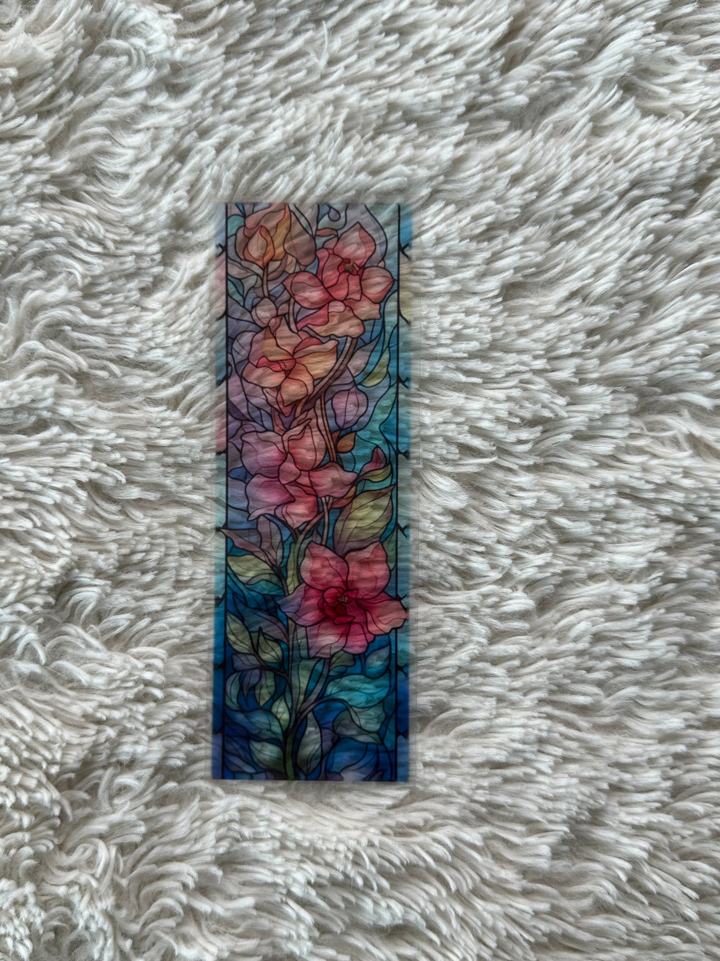 Stained Glass Style Flowers - Bookmark (18)