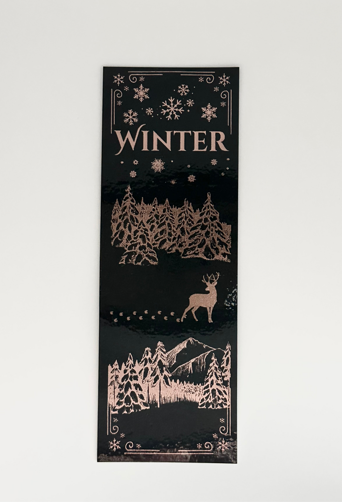 Winter - Foil Bookmark - (Rose Gold)