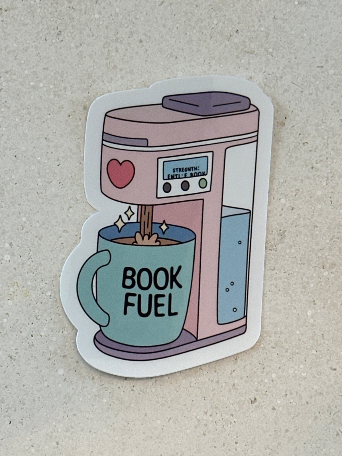 Book Fuel Coffee Maker - Sticker