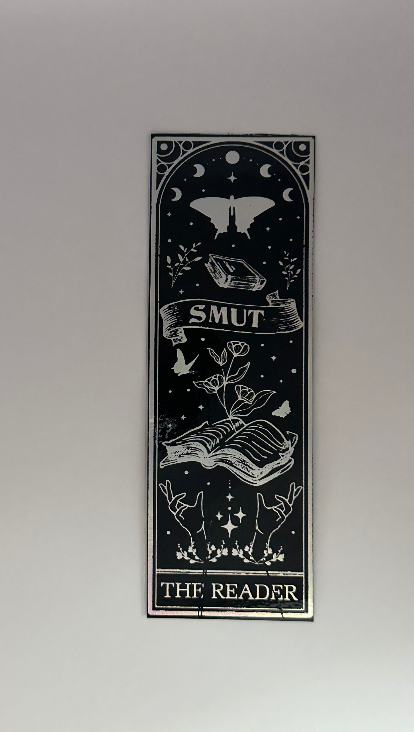 Smut The Reader - Foil Bookmark - (Silver Holographic)