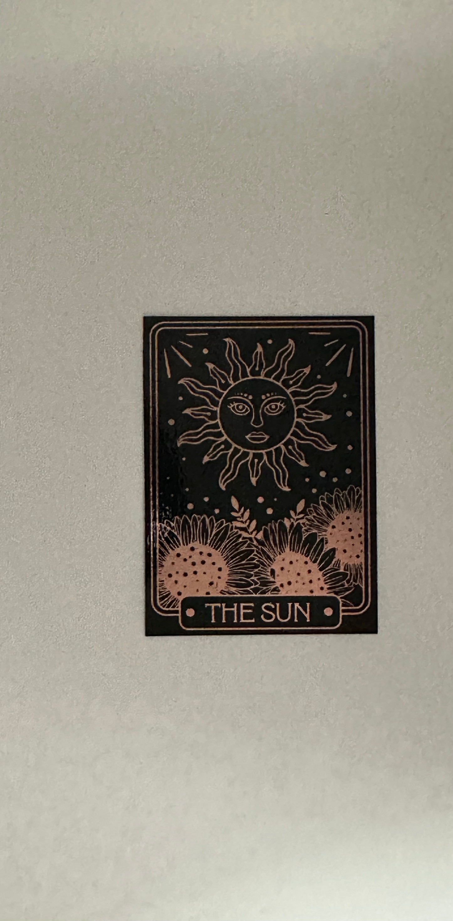 The Sun Tarot Card - Foil Bookmark - (Rose Gold)