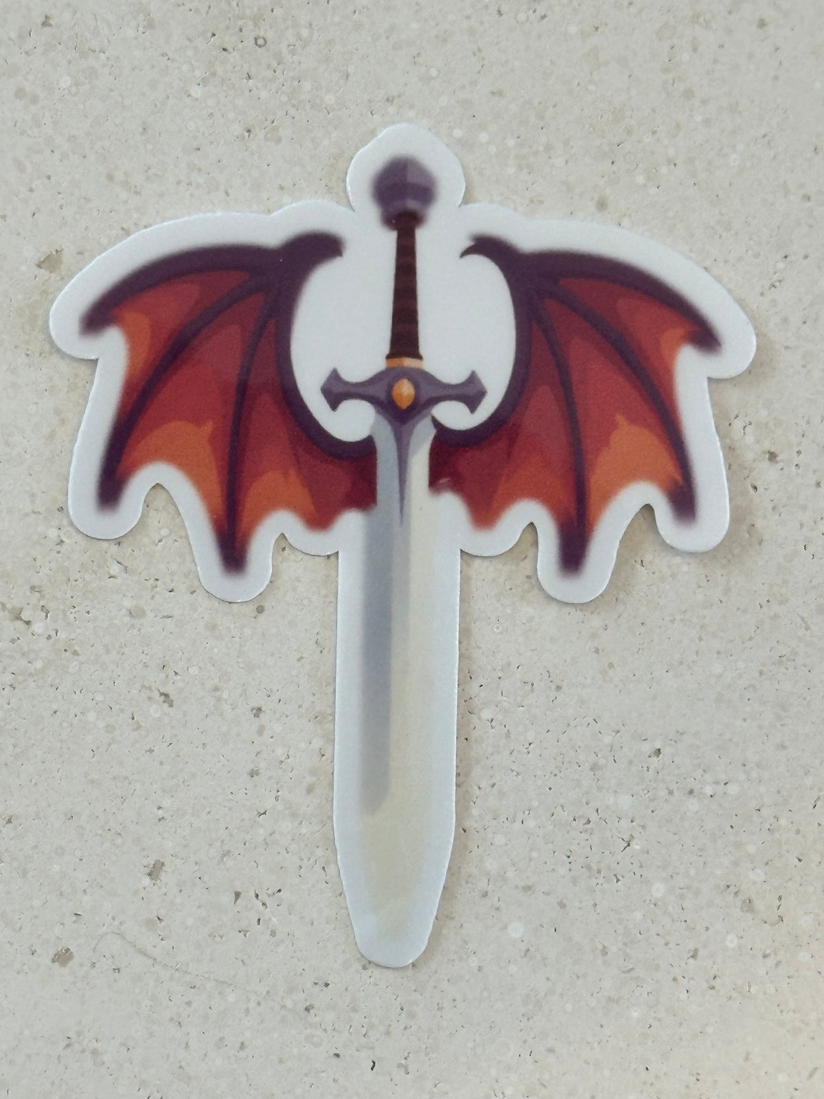 Bat Wing & Sword - Sticker