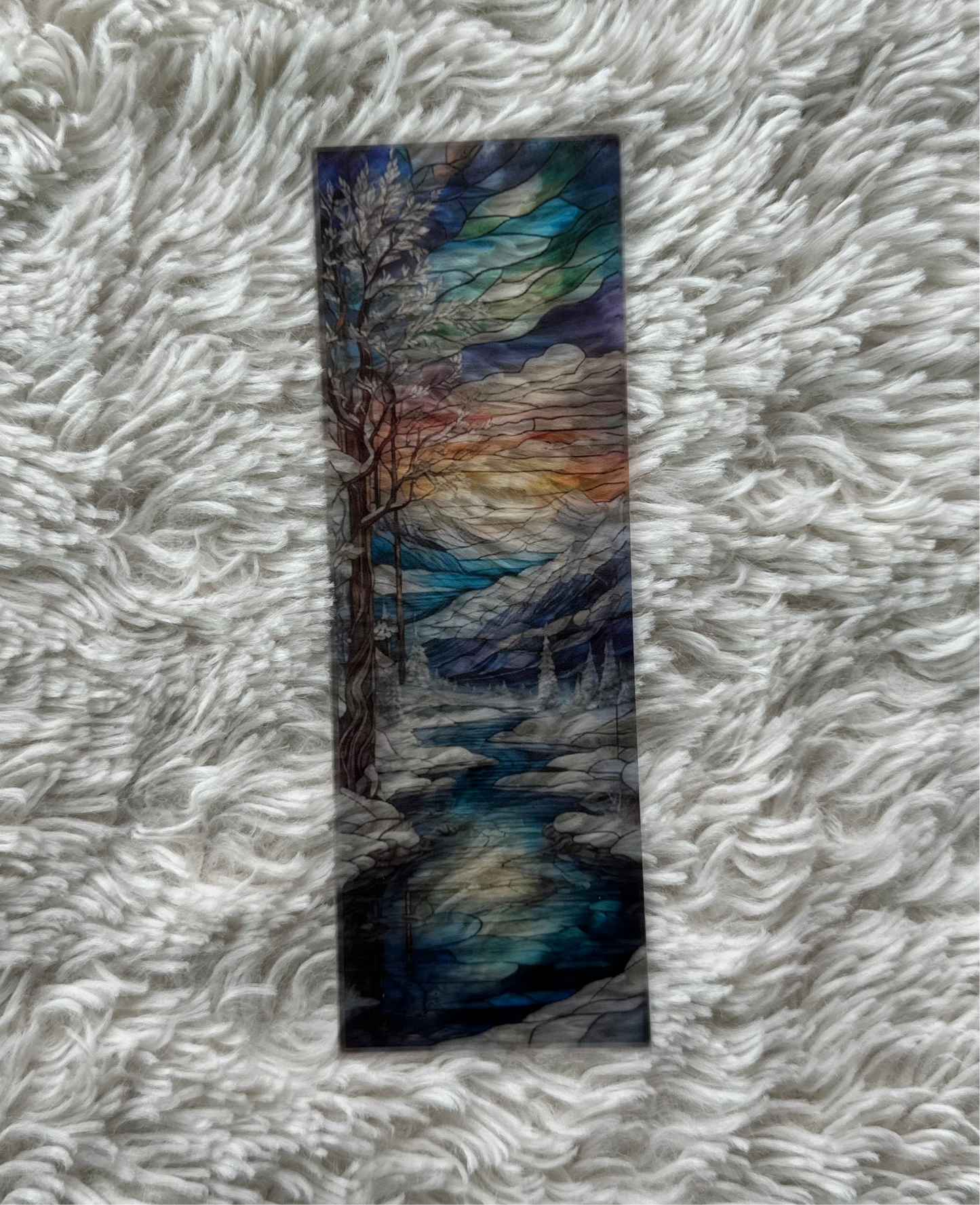 Stained Glass Style Landscape - Bookmark (98)