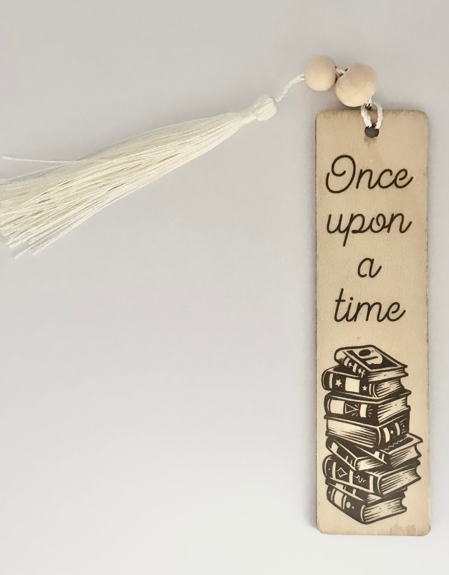 Once Upon A Time - Wood Bookmark - (Linen)