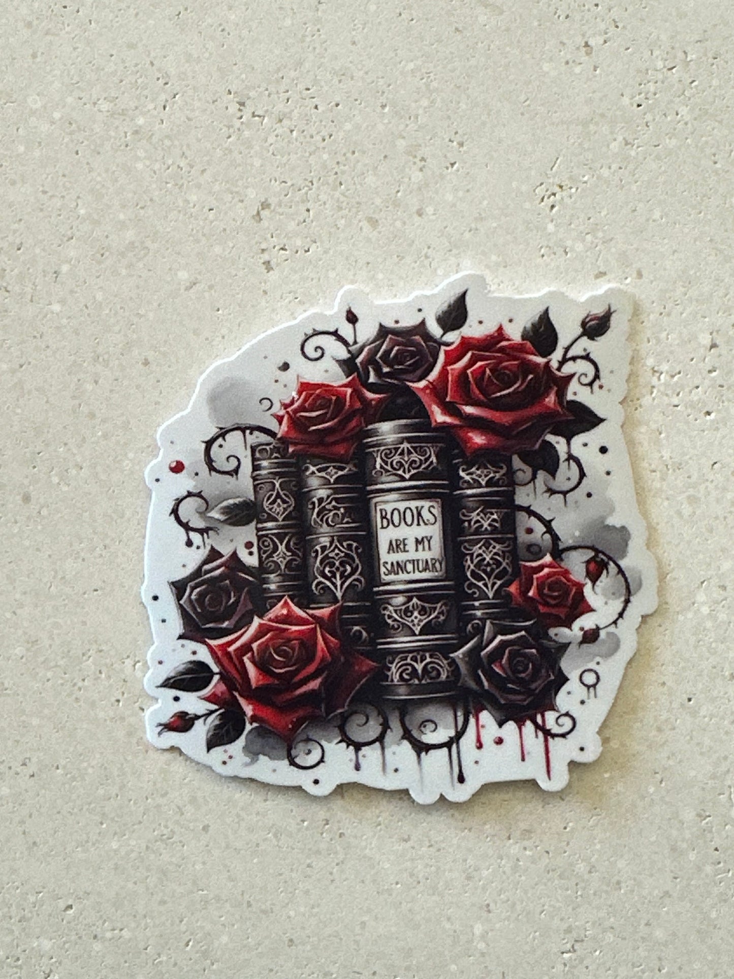 Books Are My Sanctuary - Sticker