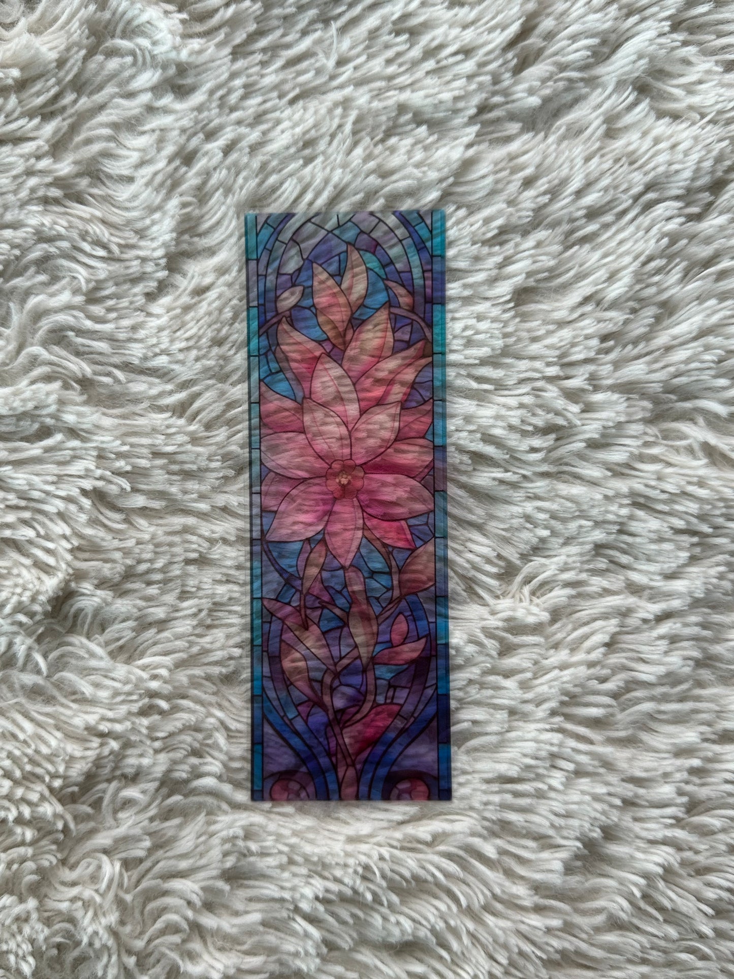Stained Glass Style Flowers - Bookmark (7)