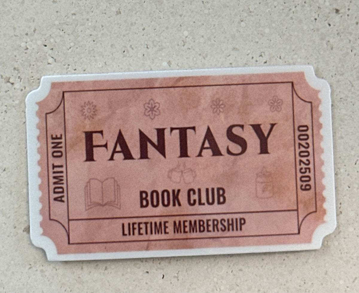 Fantasy Book Club Ticket - Sticker