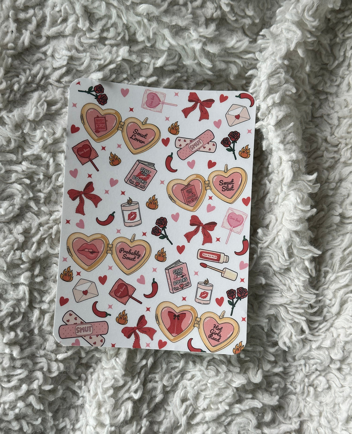 Hot Girls Read - White - E-Reader Case Insert - Kindle Paper White 12th Gen 5” x 7”