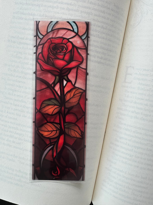 Stained Glass Style Flowers - Bookmark (11)