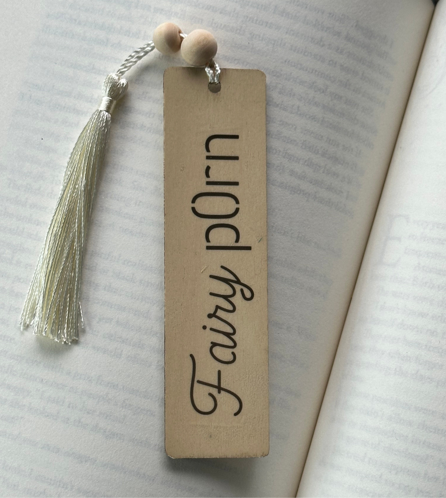 Fairy P*rn - Wood Bookmark - (Linen)