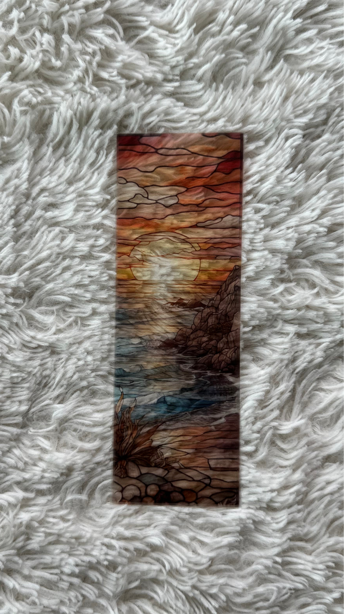 Stained Glass Style Landscape - Bookmark (99)