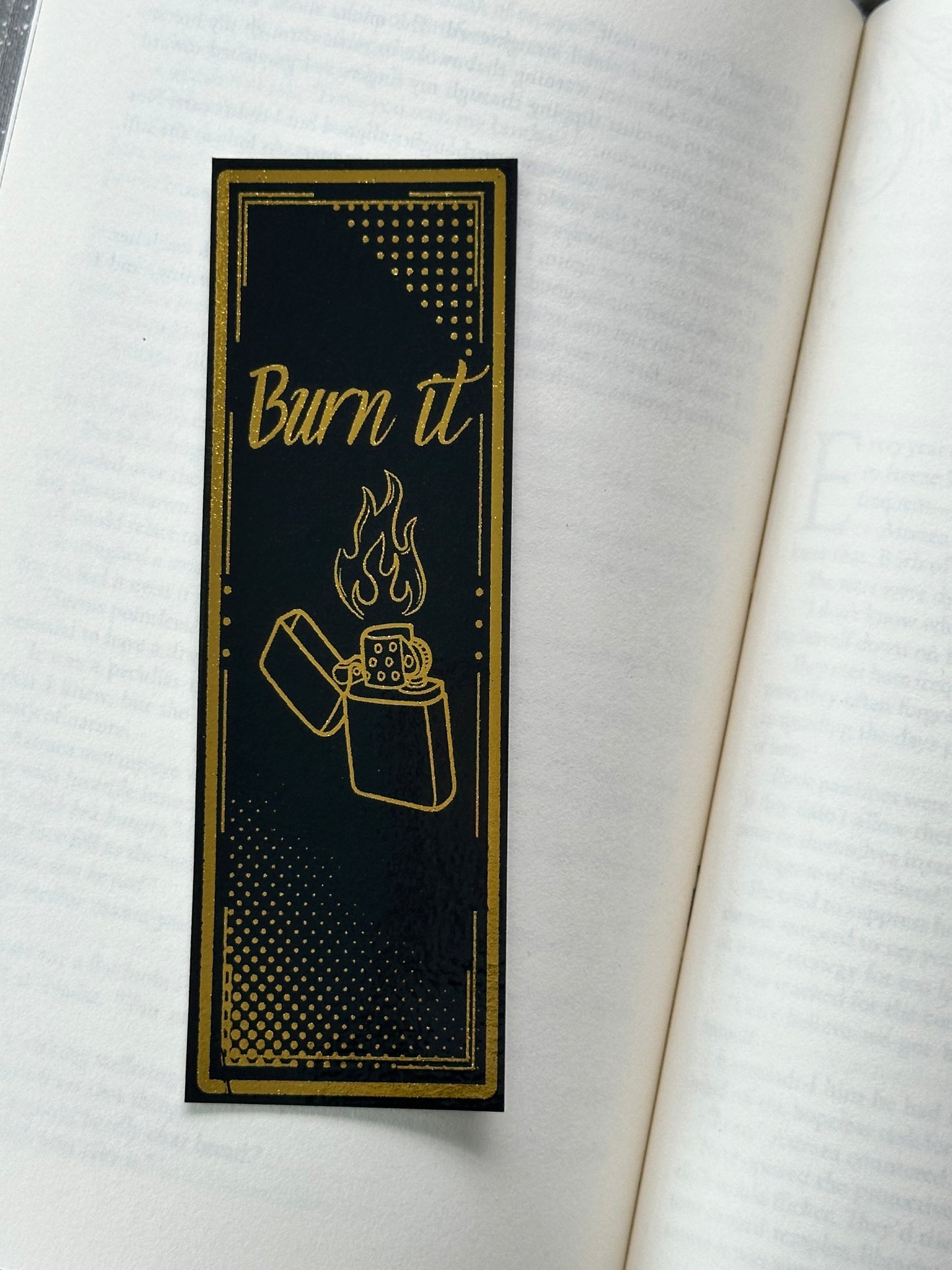 Burn It - Foil Bookmark - (Gold)