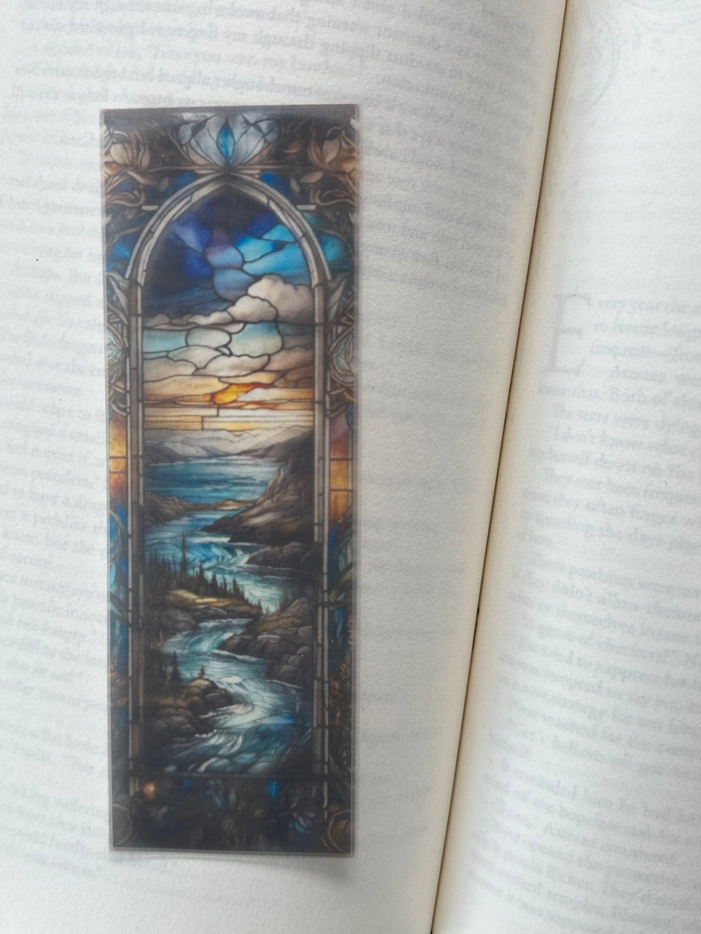 Stained Glass Style Landscape - Bookmark (38)