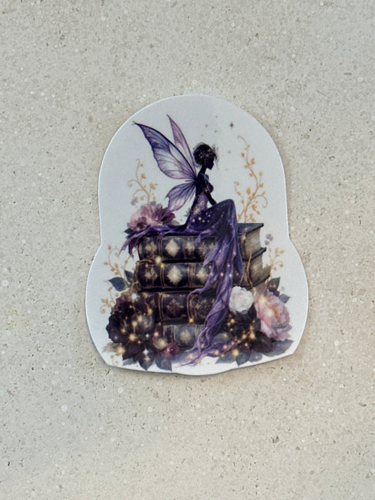 Dark Fairy Book Stack - Sticker