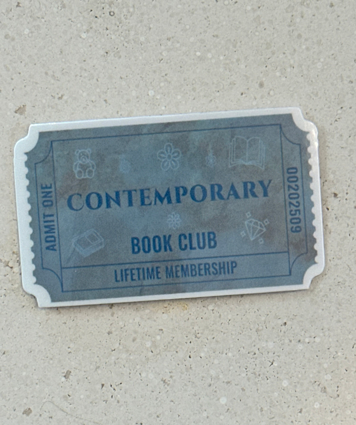 Contemporary Book Club Ticket - Sticker