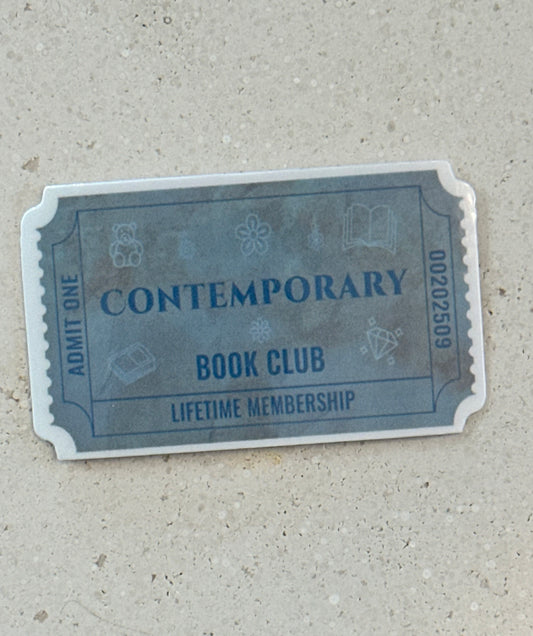 Contemporary Book Club Ticket - Sticker