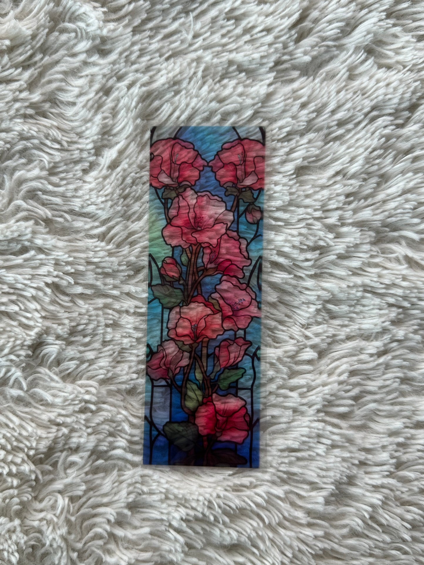Stained Glass Style Flowers - Bookmark (17)