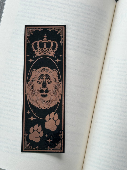 Lion - Foil Bookmark - (Rose Gold)