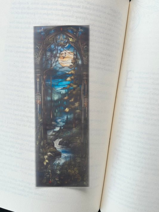 Stained Glass Style Landscape - Bookmark (26)