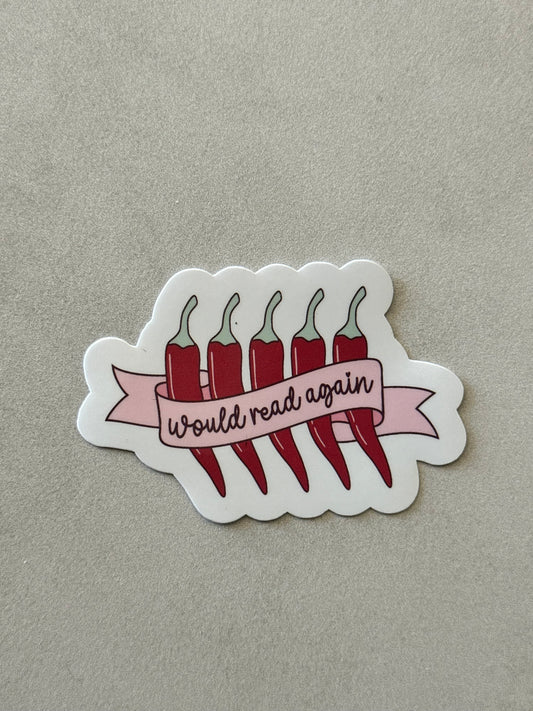 Would Read Again - Sticker