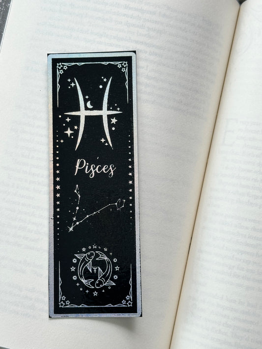 Pisces - Foil Bookmark - (Silver Holographic)