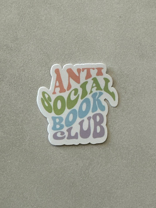 Anti Social Book Club - Colourful - Sticker