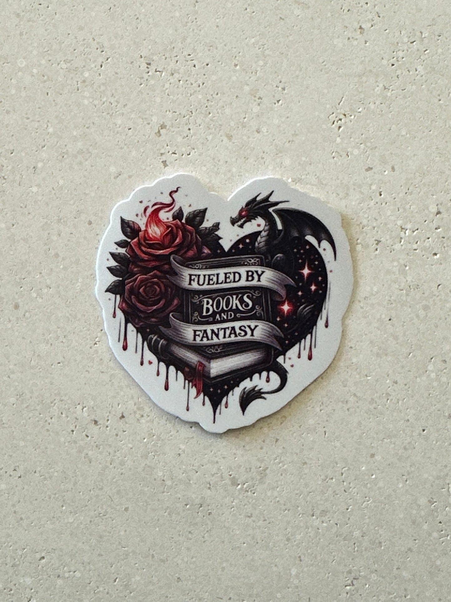Fuelled By Books & Fantasy - Sticker