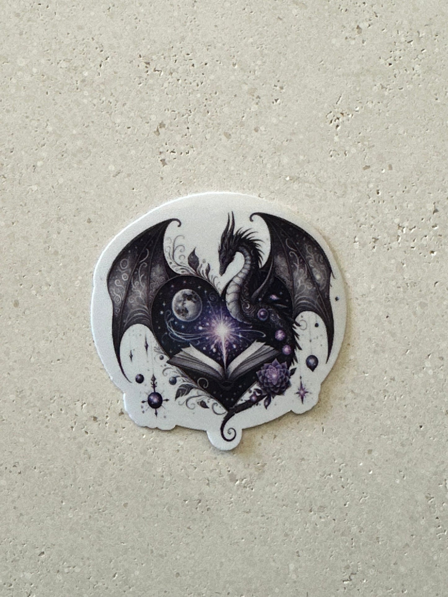 Fantasy Book Dragon - Sticker
