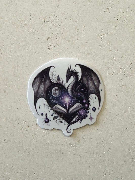 Fantasy Book Dragon - Sticker