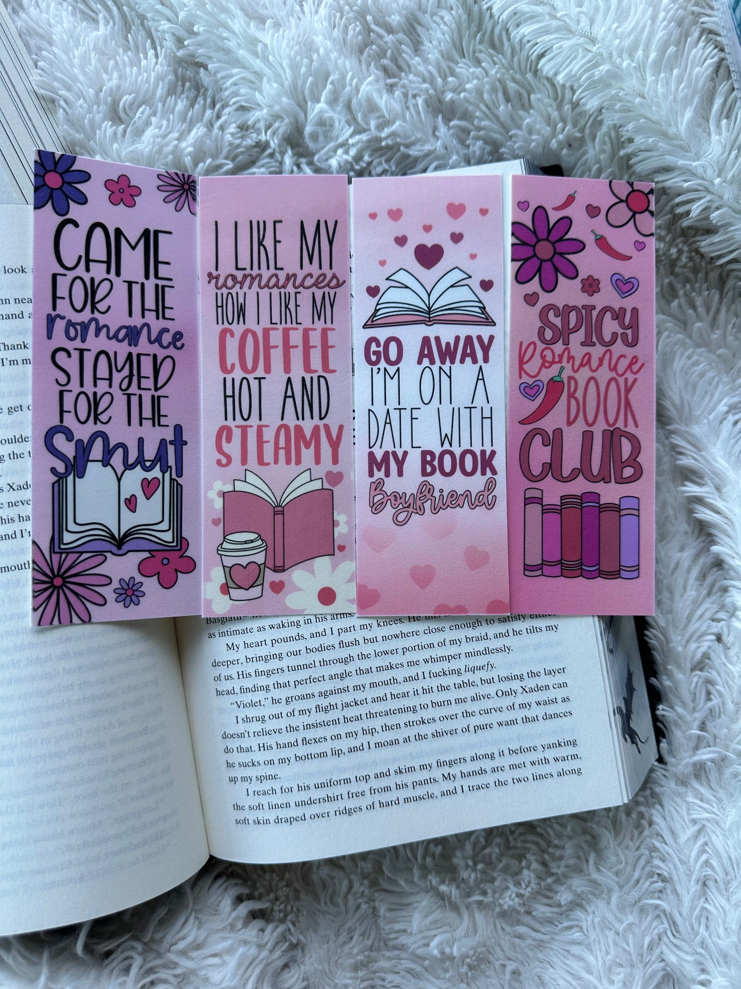 Spicy Romance Bookmark Bundle - 4 Pack