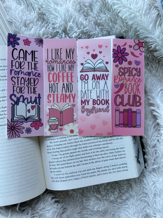 Spicy Romance Bookmark Bundle - 4 Pack