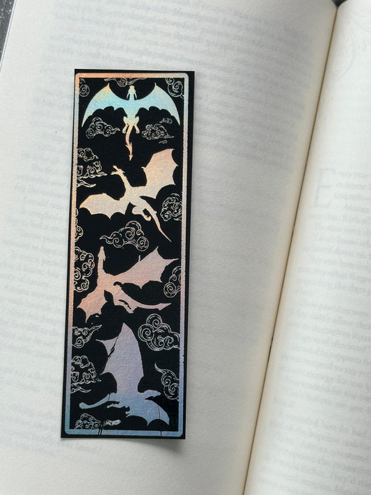 Dragons - Foil Bookmark - (Silver Holographic)